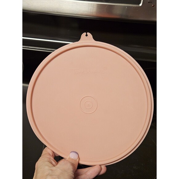 Vintage Tupperware Wonderlier Sheer Bowl #236-17 w/ Pink lid # 229-5 - Picture 7 of 8